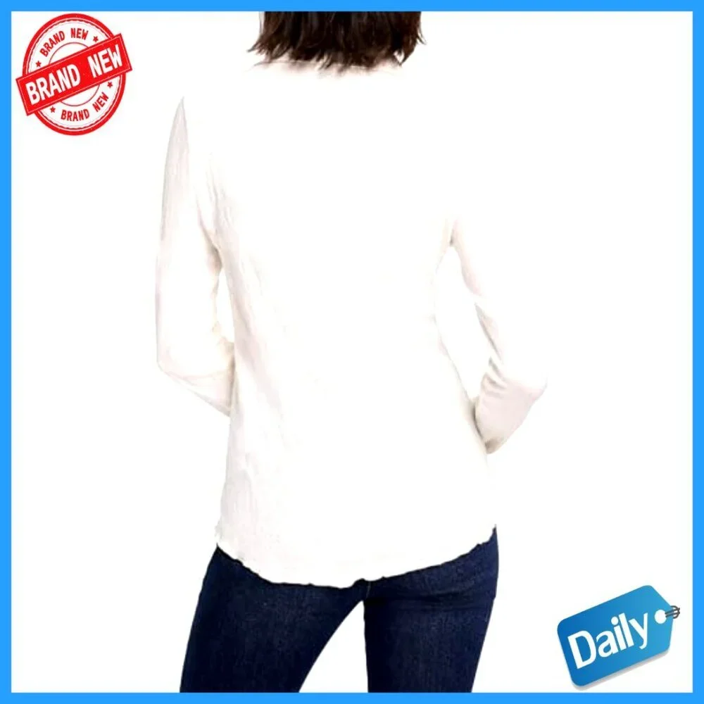 Girls' Lace Knit Collared Top Long Sleeve Pull-On Blouse